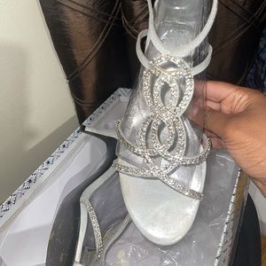 M by Marinelli glamor sandal "twinkle ice" heel.